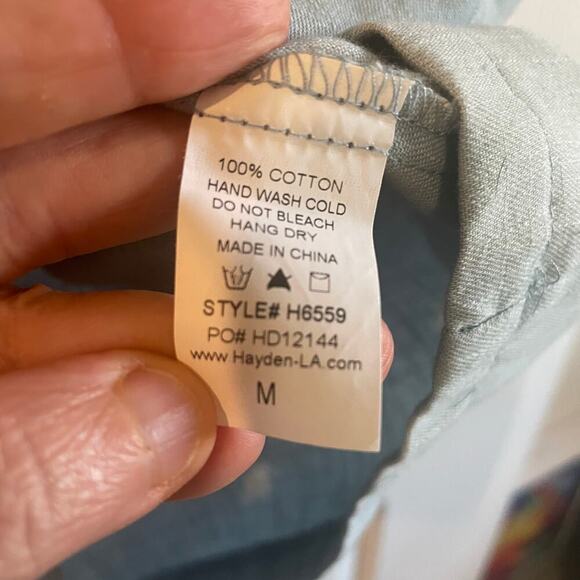 Hayden Los Angeles light blue embroidered Shift Dress size medium - Picture 10 of 16